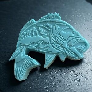 Sweet tobacco soap fish shaped 5x2in 8oz shea butter based